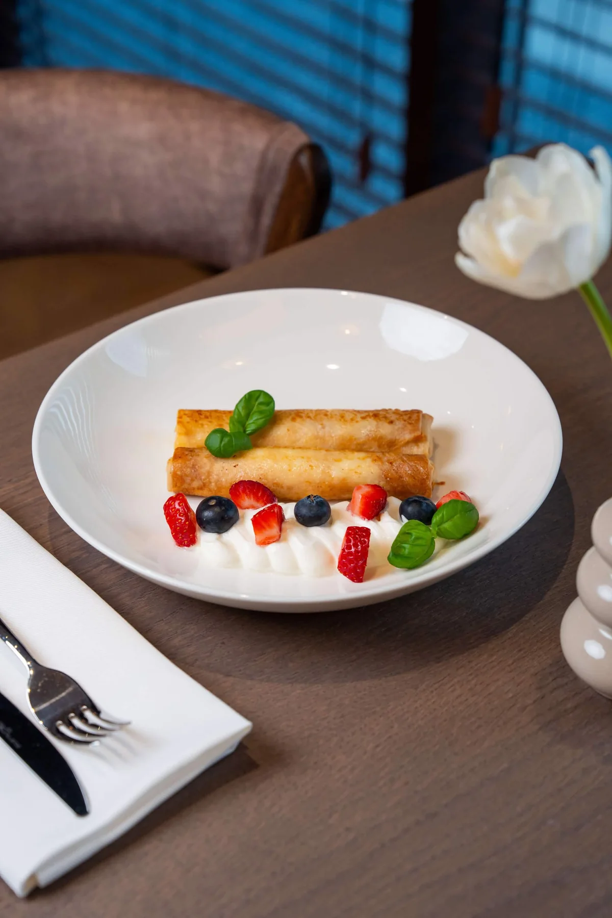 Crepes with Cottage Cheese and Mascarpone
