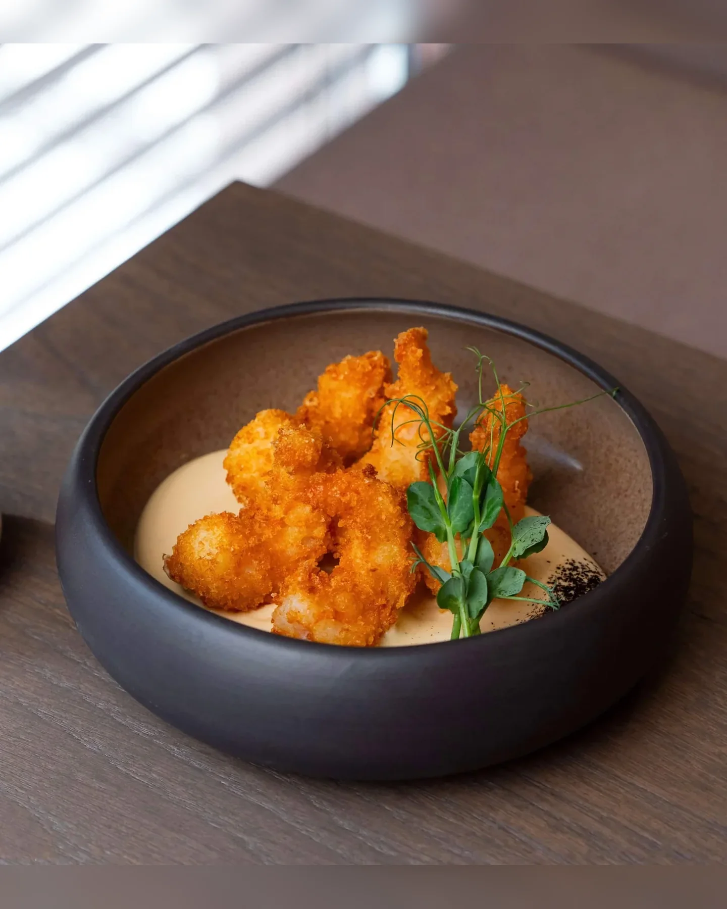 Panko-Crusted Shrimp with Cheese Sauce