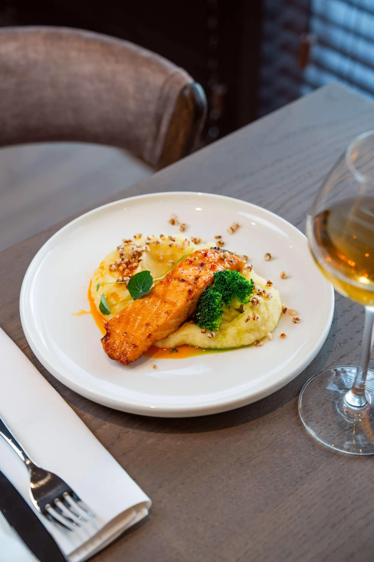 Baked Salmon with Mashed Potatoes