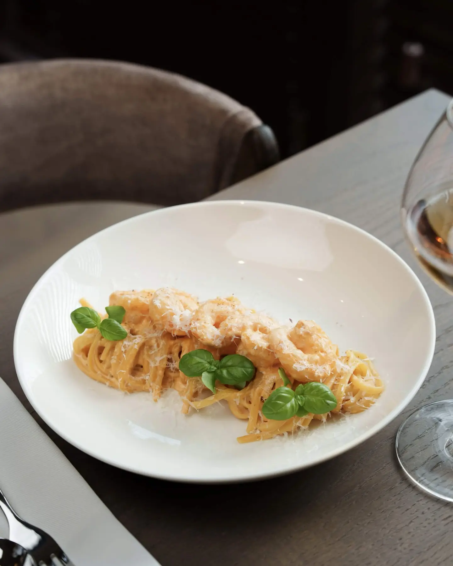 Tagliatelle with Shrimp in Rosé Sauce