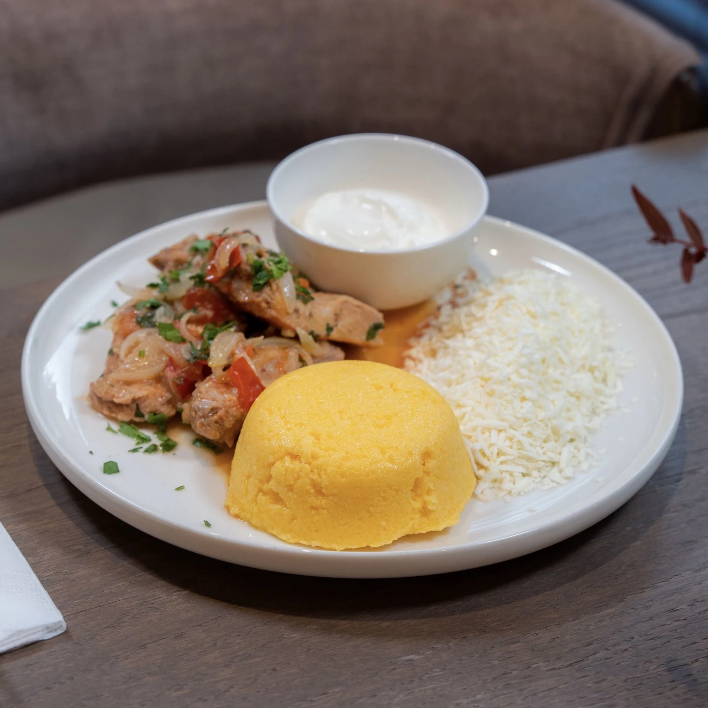 Chicken Stew with Creamy Polenta